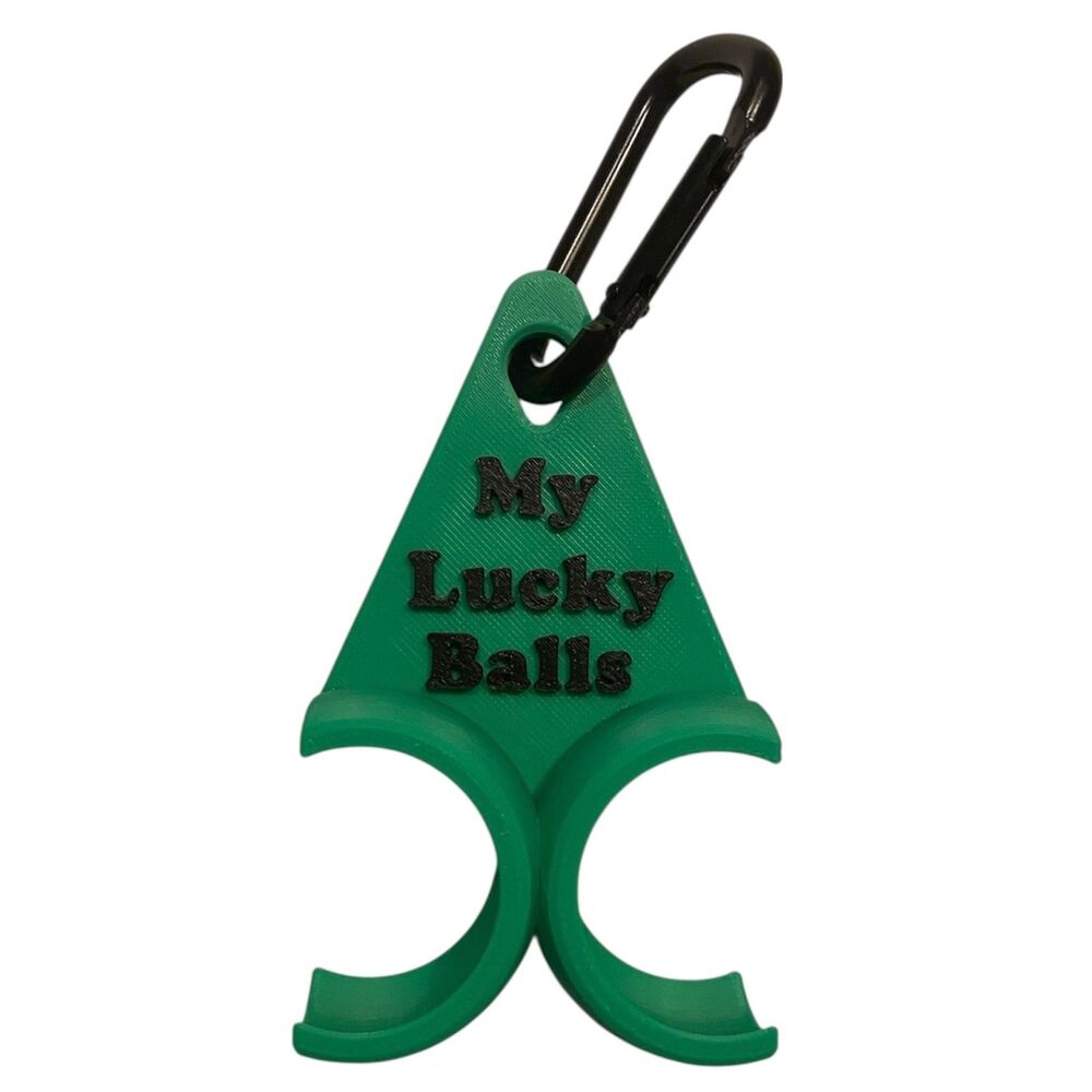 Golf Ball Holder "My Lucky Balls" - Green w/Black - 8000-0408